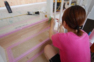 妊婦の奥さんも手伝います