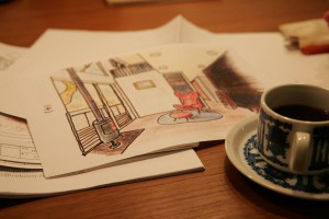 渡辺様が初期に描いたイメージスケッチ