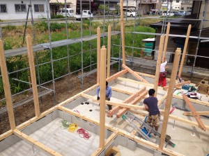 長野市Ｙ様邸新築工事　～土台敷き～